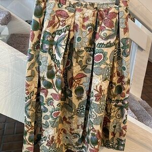 Vintage designer floral  midi skirt L
